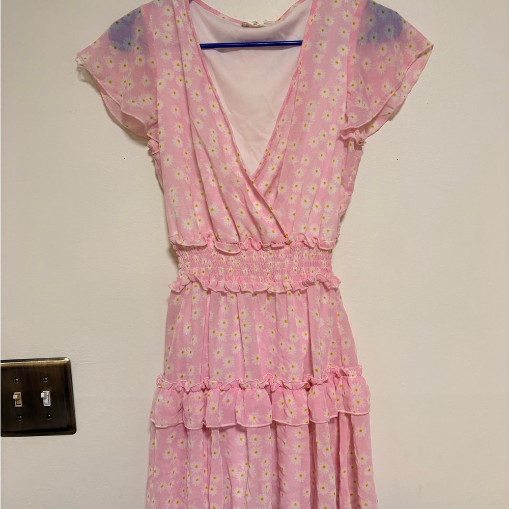 Altar'd State Pink and White dress